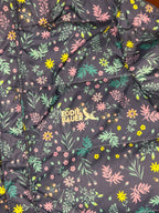 Eddie Bauer Floral Puffer Snowsuit Baby Bunting Navy - detail