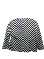 Kasper Chevron Stripe Blazer Navy White - back