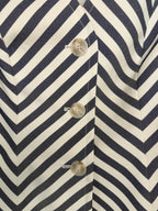 Kasper Chevron Stripe Blazer Navy White - detail