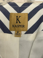 Kasper Chevron Stripe Blazer Navy White - tag