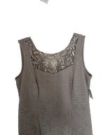 Brianna Milay Sequin Embroidered Two-Piece Dress Set Taupe - detail