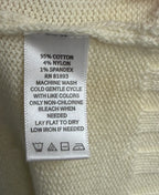 d&co. Essentials Ivory Cable Knit Mock Neck Sweater - label