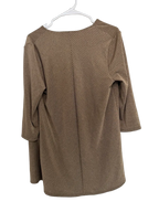 Travelers by Chico's Shimmer Stripe Open Front Jacket Cardigan - back