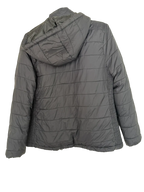 Time and Tru Black Quilted Hooded Puffer Jacket XS - back