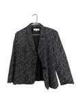 Evan-Picone Black and White Dot Print Blazer