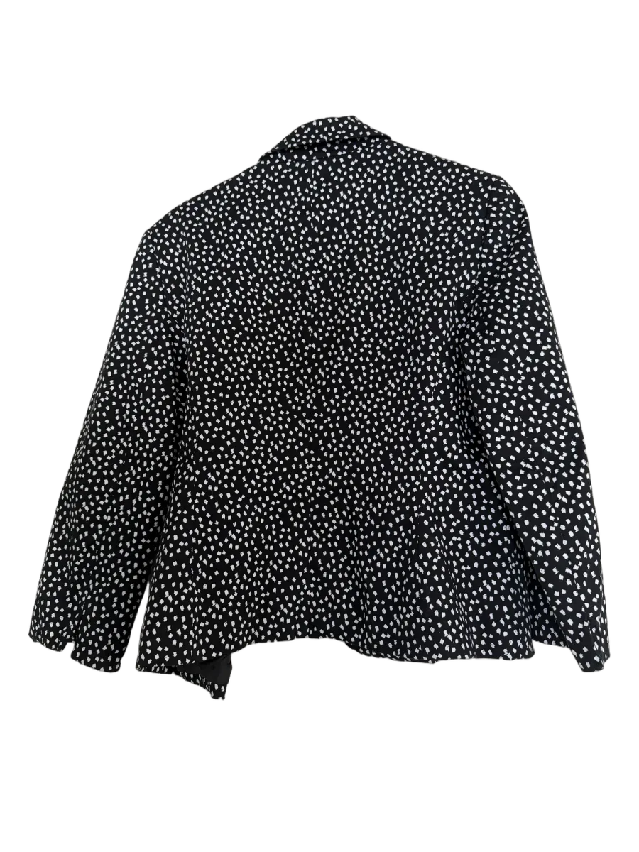 Evan-Picone Black and White Dot Print Blazer - back