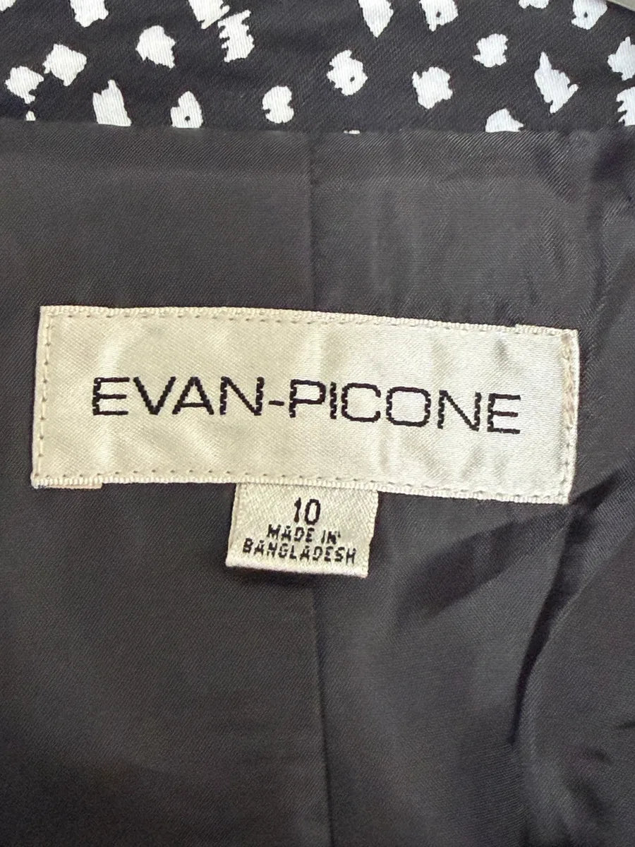 Evan-Picone Black and White Dot Print Blazer - tag