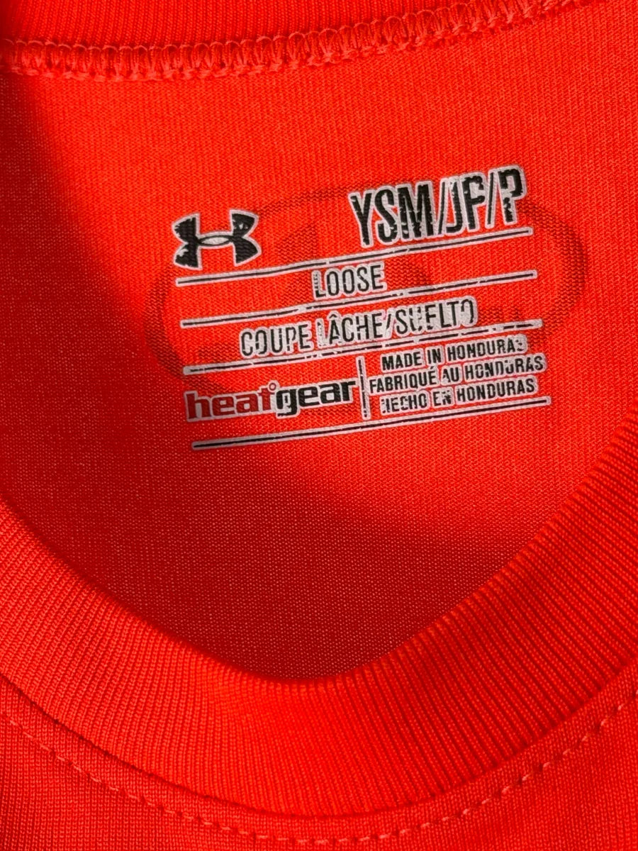 Under Armour HeatGear Old Enough to Drive Graphic Tee Orange - label
