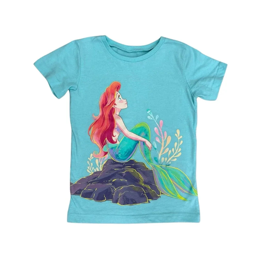 Disney Princess Little Mermaid Ariel Graphic T-Shirt Size 4 - front