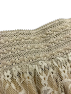 Ashley Stewart Lace Overlay Maxi Skirt Cream - fabric