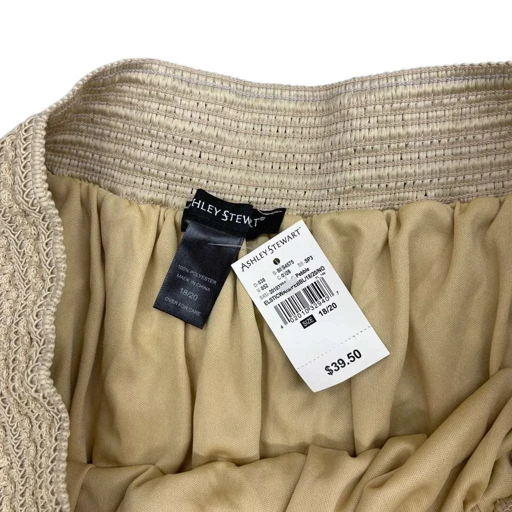Ashley Stewart Lace Overlay Maxi Skirt Cream