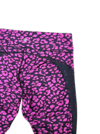 Lululemon Leopard Print Athletic Leggings Mesh Panels - detail