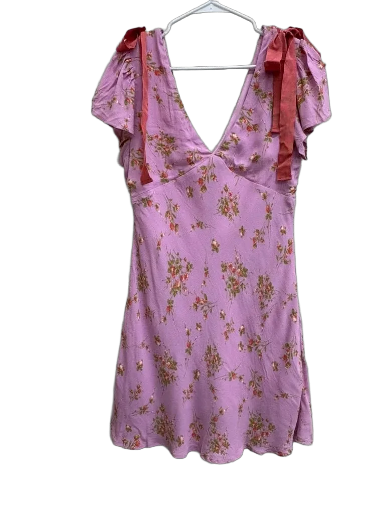 Wild Fable Floral Print Mini Dress Shoulder Ties - back
