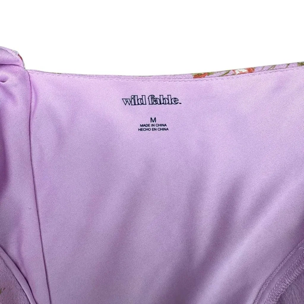 Wild Fable Floral Print Mini Dress Shoulder Ties