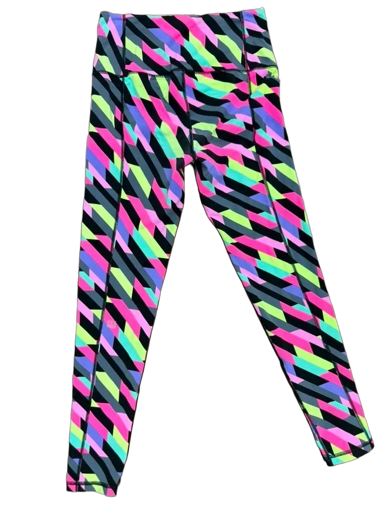 VSX Sport Knockout Geometric Print Athletic Leggings Black - back