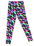 VSX Sport Knockout Geometric Print Athletic Leggings Black - back