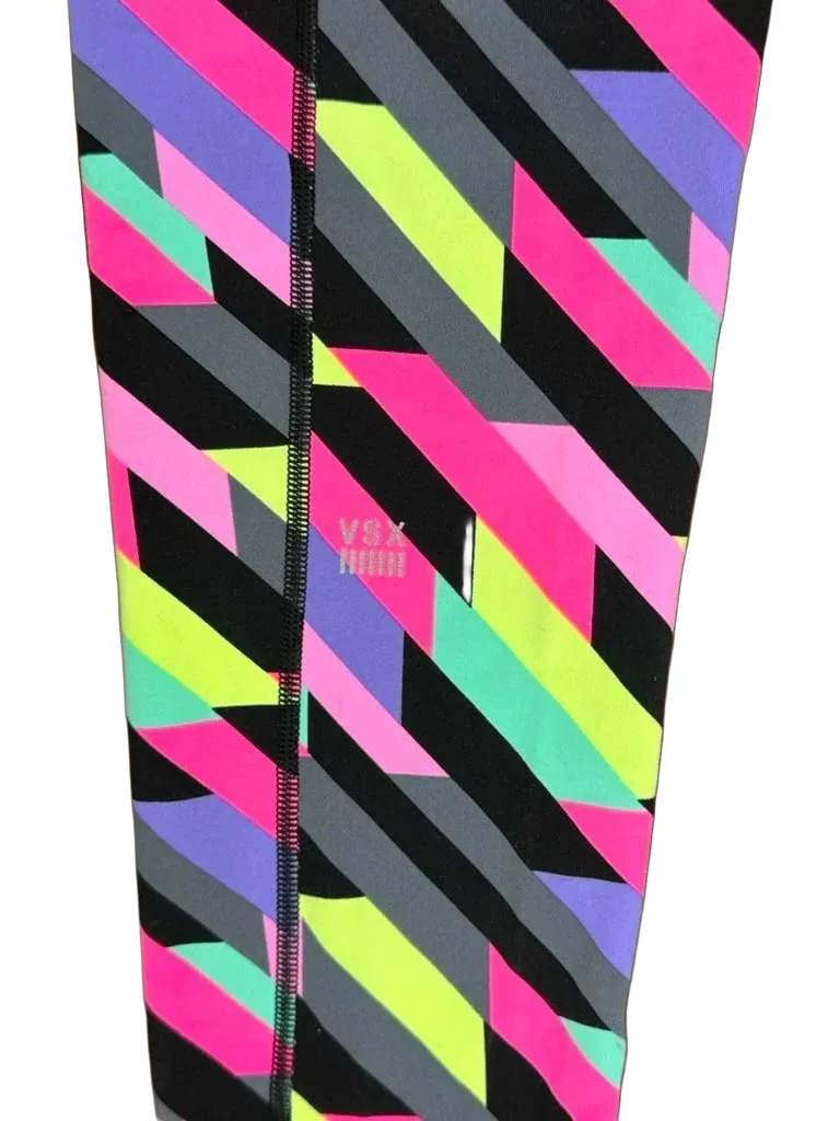 VSX Sport Knockout Geometric Print Athletic Leggings Black - detail
