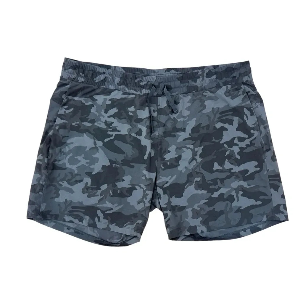 Tuff Athletics Camo Print Athletic Shorts Black - front