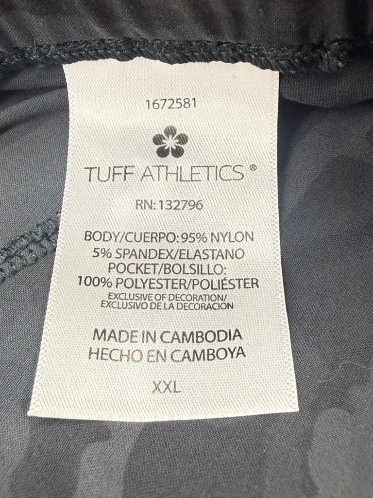 Tuff Athletics Camo Print Athletic Shorts Black - tag