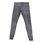 Lululemon Grid Print High-Rise Leggings Black White - front