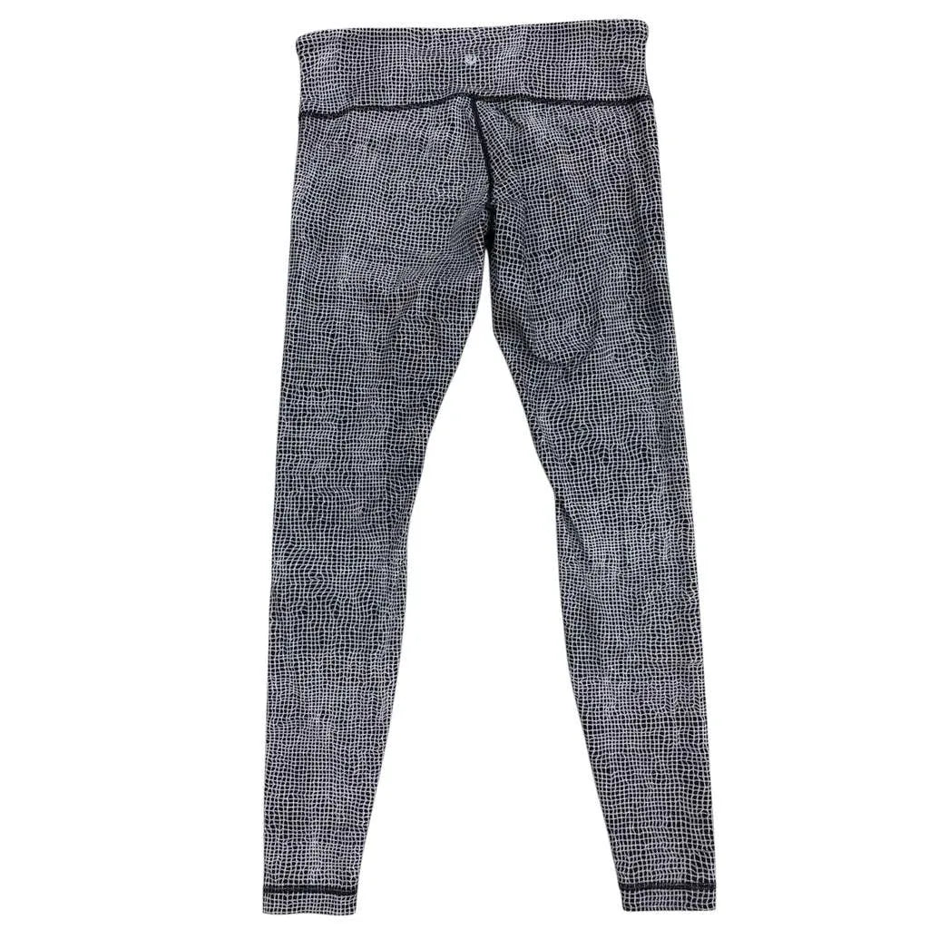Lululemon Grid Print High-Rise Leggings Black White - back