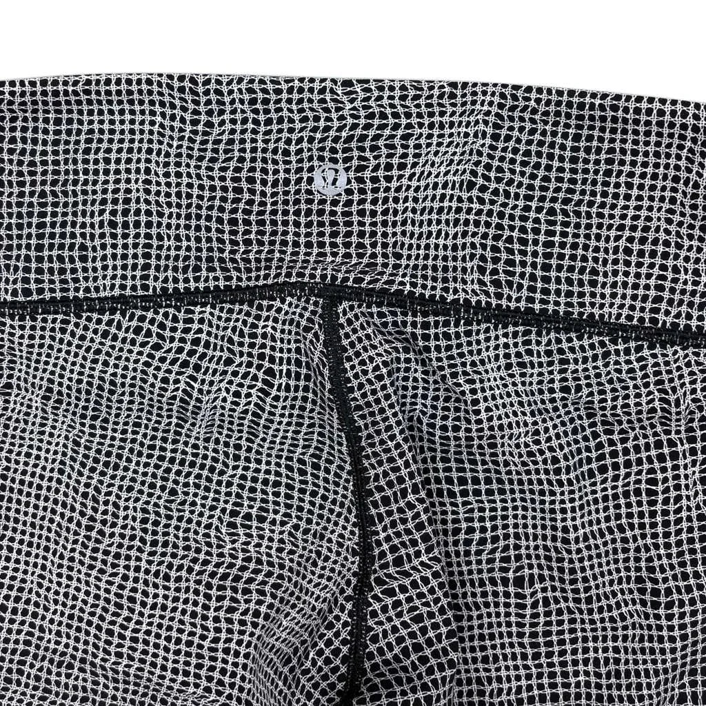 Lululemon Grid Print High-Rise Leggings Black White - detail