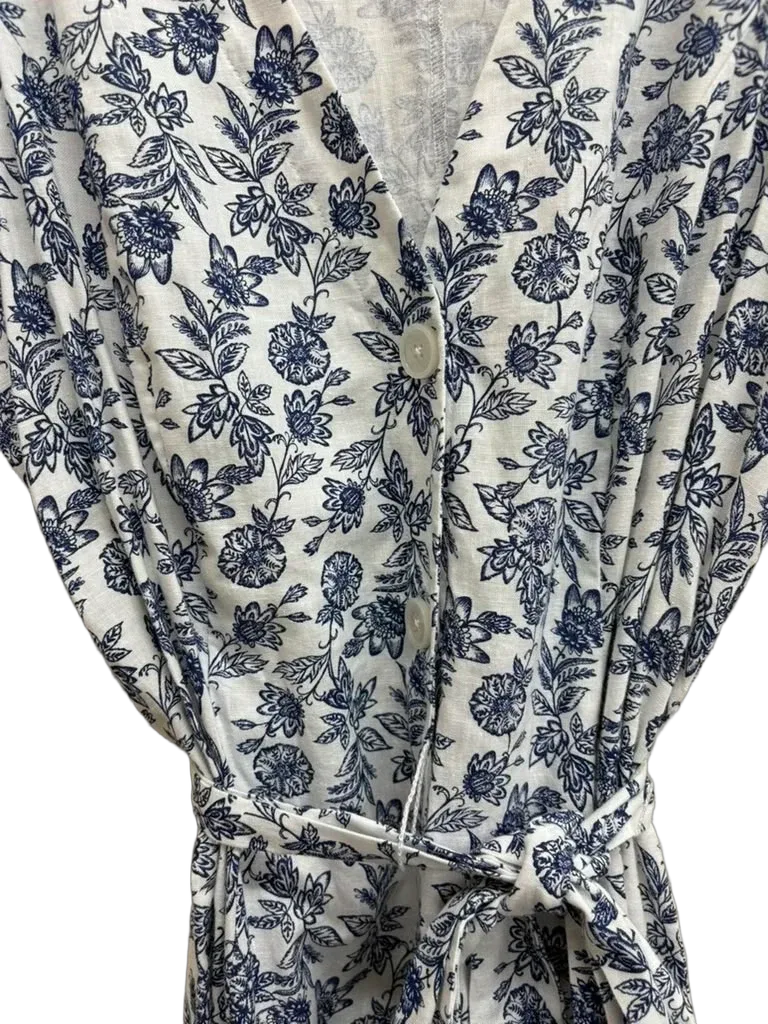 Tommy Hilfiger Floral Ruffle Sleeve Midi Wrap Dress - detail