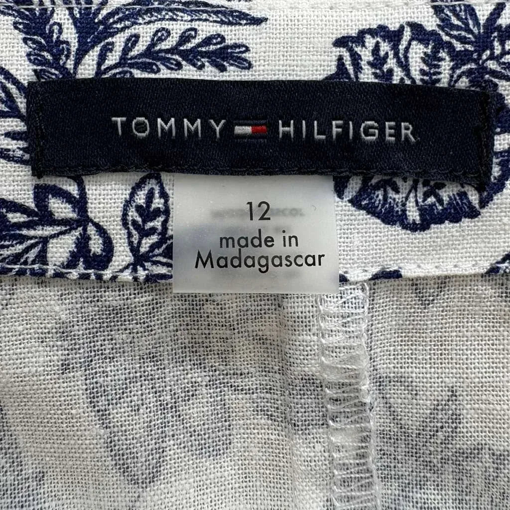 Tommy Hilfiger Floral Ruffle Sleeve Midi Wrap Dress
