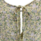 Topshop Yellow Floral Mini Dress Puff Sleeves