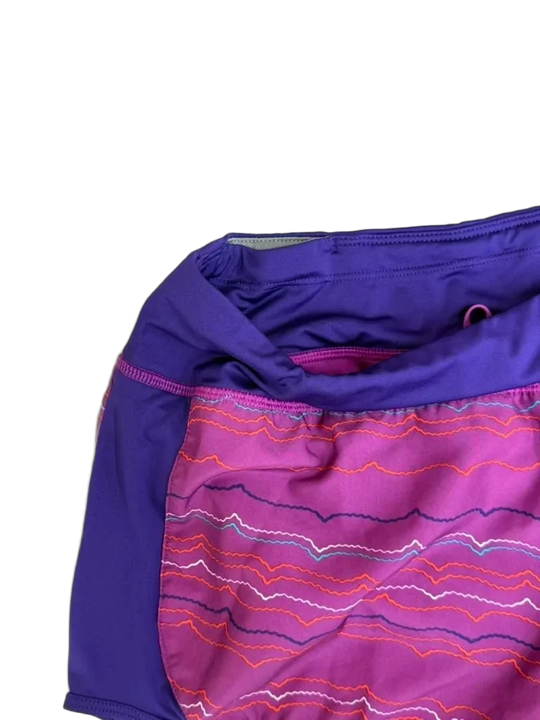 Nike Dri-FIT Running Shorts Purple Wave Print - detail