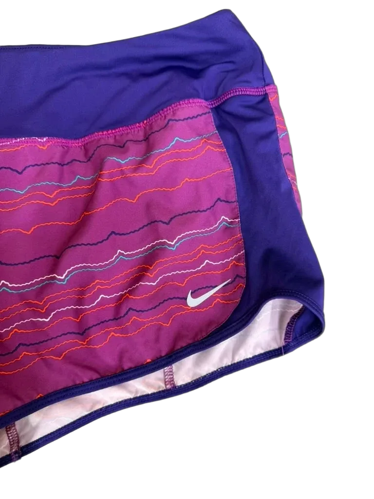 Nike Dri-FIT Running Shorts Purple Wave Print - detail