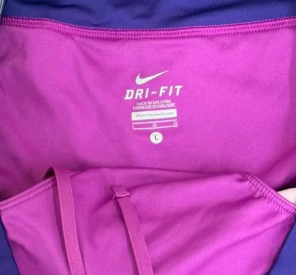 Nike Dri-FIT Running Shorts Purple Wave Print - label