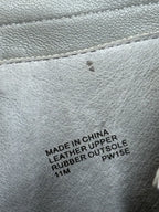 Michael Kors Gray Leather Peep-Toe Stiletto Ankle Booties - tag