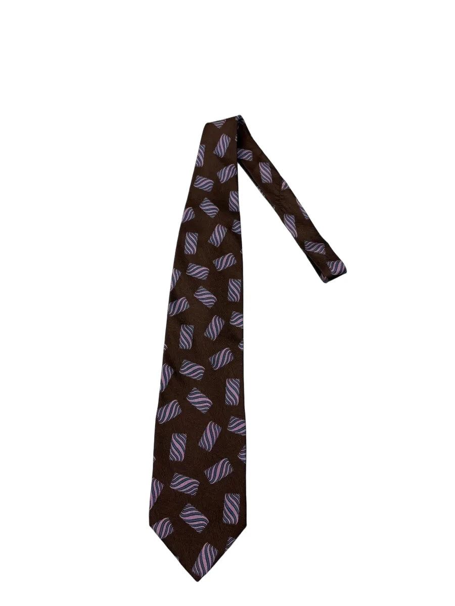 Giorgio Armani Abstract Print Silk Tie - front