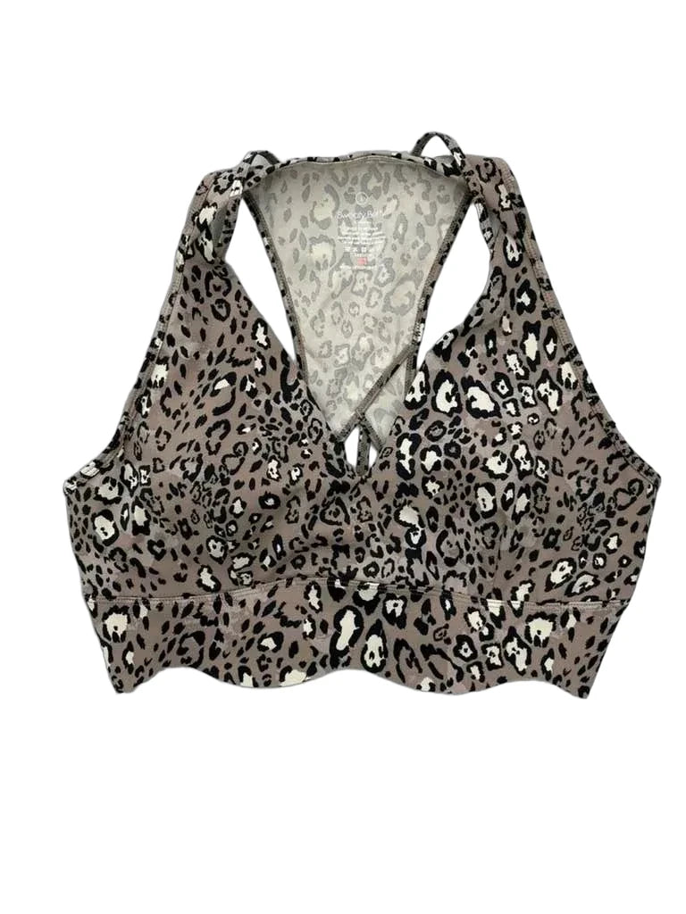 Sweaty Betty Leopard Print Sports Bra Racerback - back