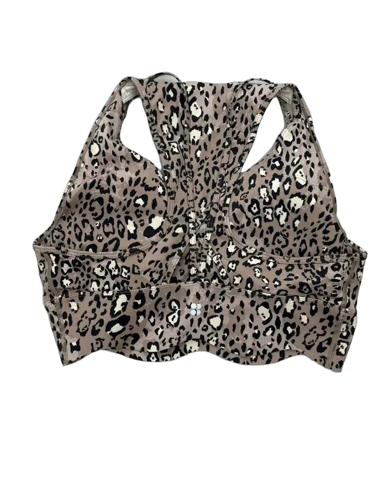 Sweaty Betty Leopard Print Sports Bra Racerback - front