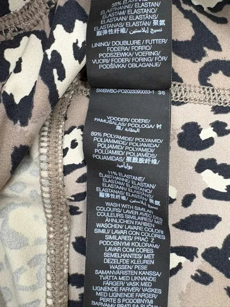 Sweaty Betty Leopard Print Sports Bra Racerback - label