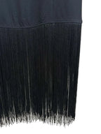 Abercrombie & Fitch Black Fringe Hem Sleeveless Dress XSP - detail