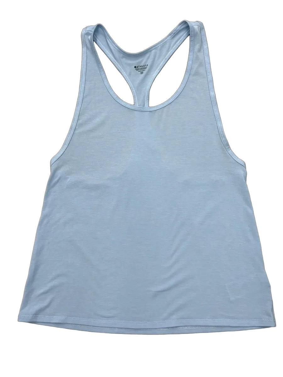Athleta Light Blue Racerback Tank Top - front