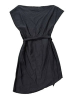 Wish Black Belted Mini Dress Cap Sleeves - back
