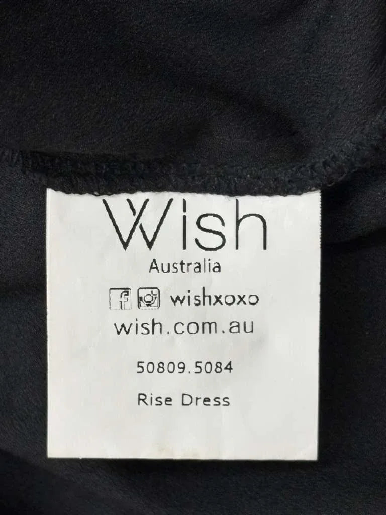 Wish Black Belted Mini Dress Cap Sleeves
