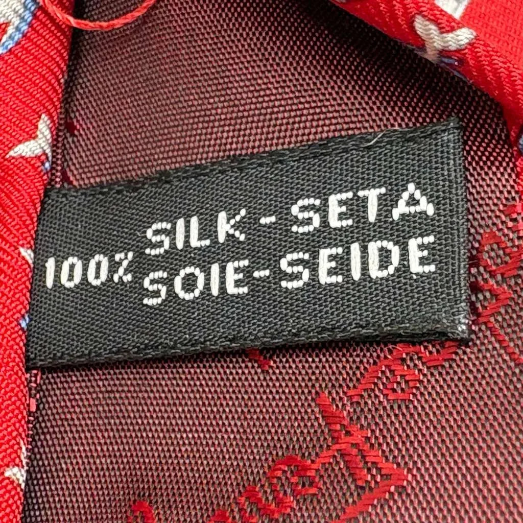 Salvatore Ferragamo Silk Dolphin Print Tie Red