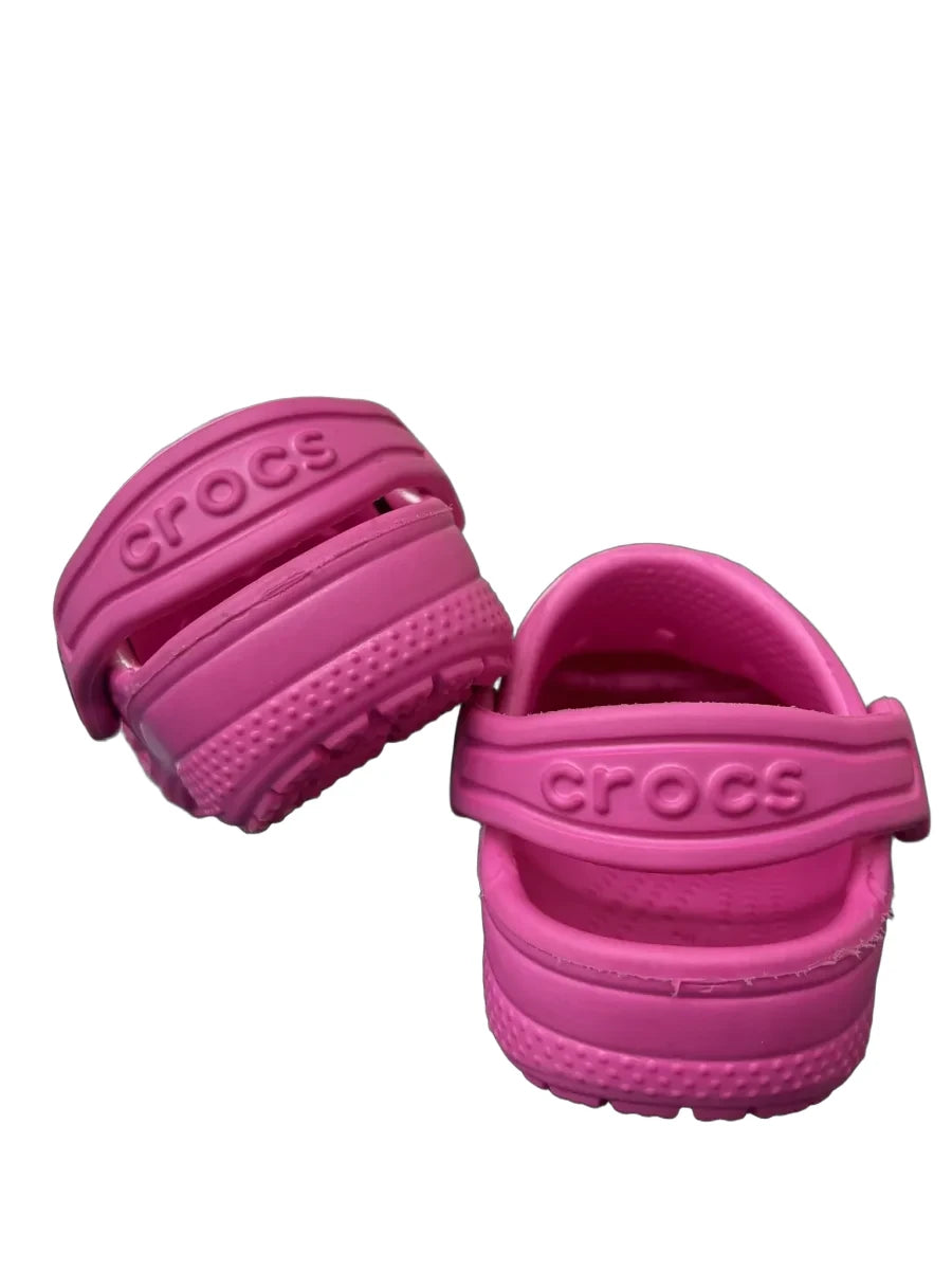 Crocs Classic Clog Sandals Hot Pink Kids Size 4 - back