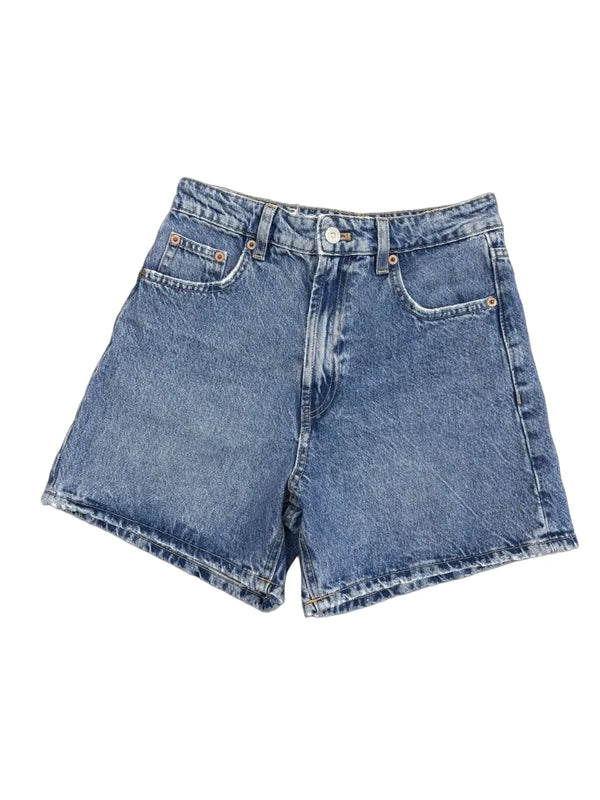 Zara Light Wash Denim Shorts Size 2 - front