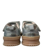 Carter's Metallic Silver Sneakers Velcro Size 4M - back