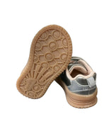 Carter's Metallic Silver Sneakers Velcro Size 4M - back