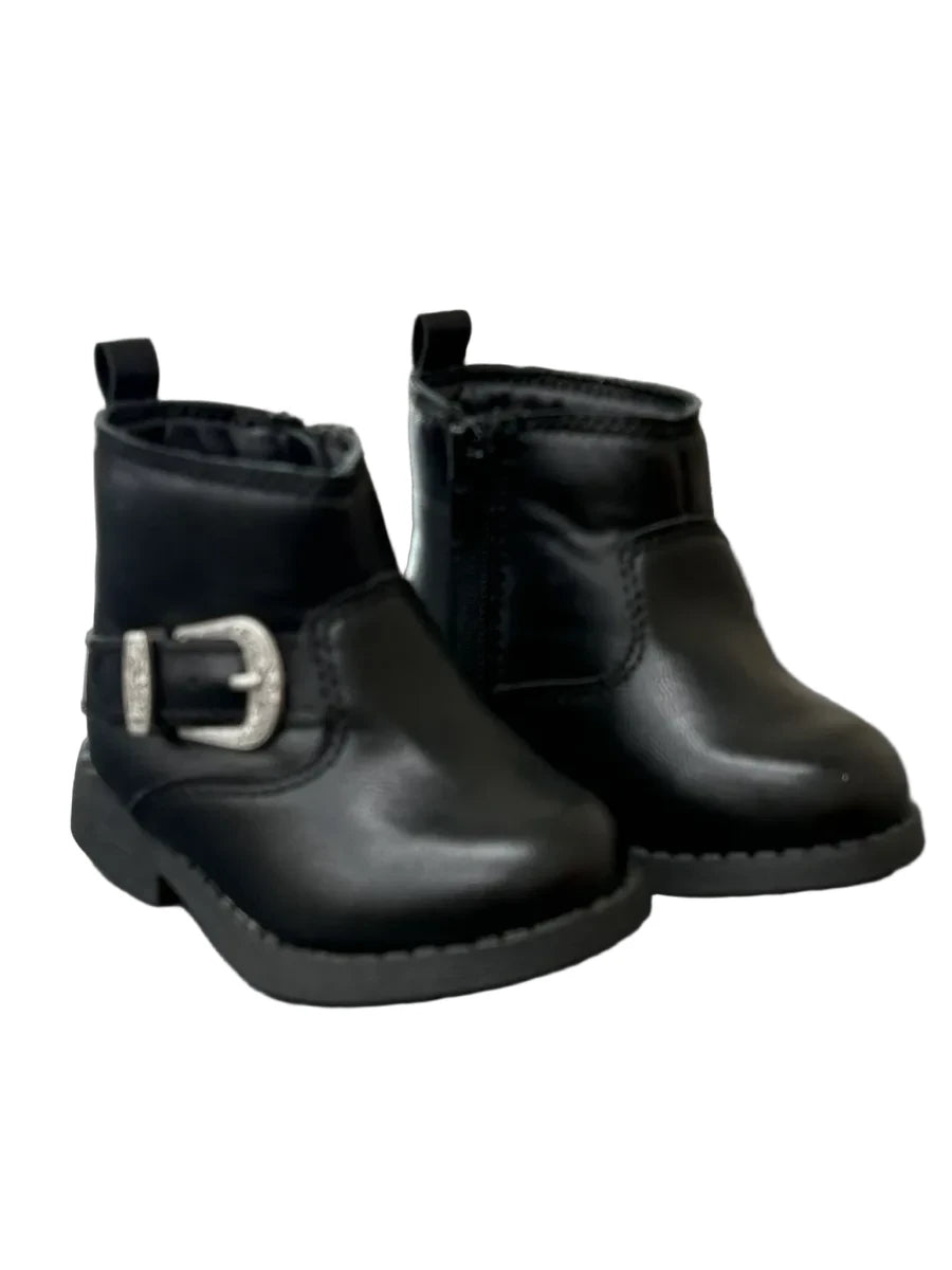 OshKosh B'gosh Dakota Moto Ankle Boots Black - front