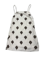 Abercrombie & Fitch Embroidered Floral Linen Mini Dress White - front