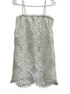 Jack by BB Dakota Crochet Lace Mini Skirt Cream - front