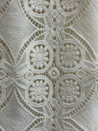 Jack by BB Dakota Crochet Lace Mini Skirt Cream - fabric